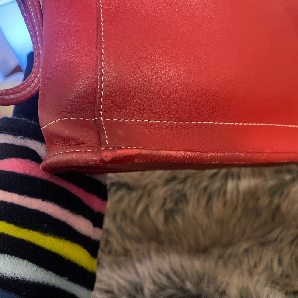 Coach red leather bag - Picture 6 of 9